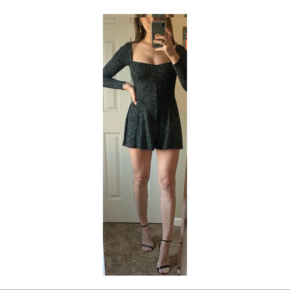 UO Black Sparkly Romper